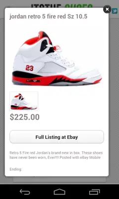 Its the Shoes android App screenshot 1